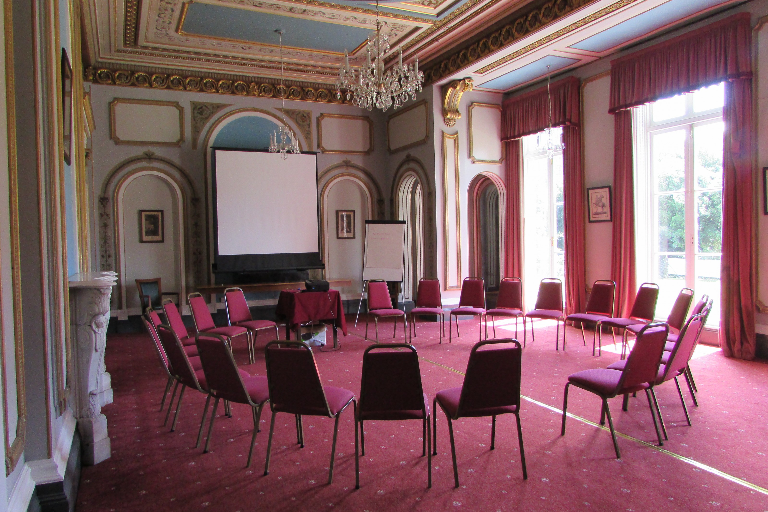Drawing room set out for a group session