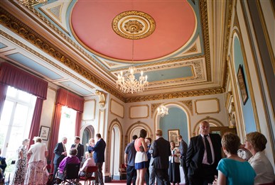 Event guests in drawing room