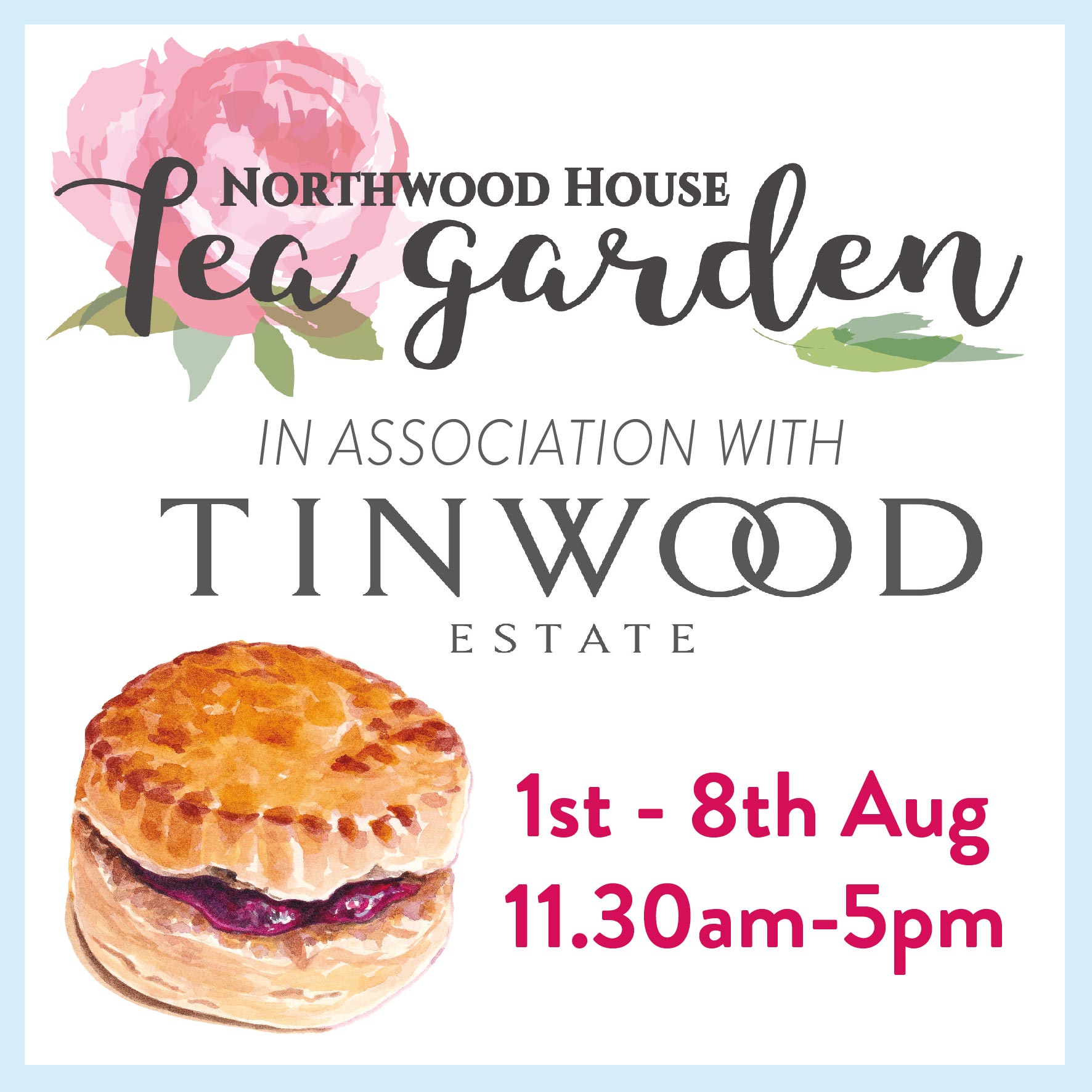The Northwood House Tea Garden in association with Tinwood Estate English Sparking Wine